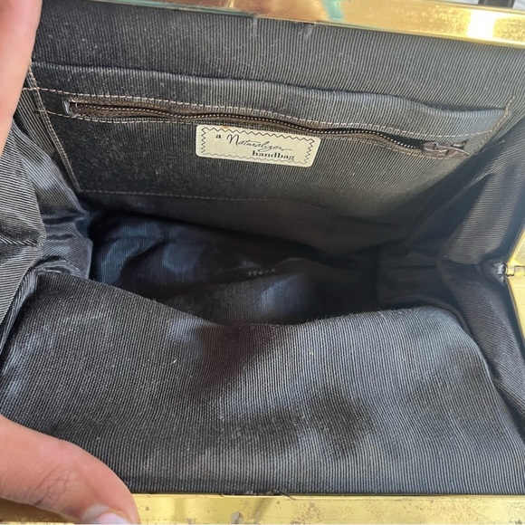 Vintage Naturalizer Patent Snakeskin Pinch Top Leather Mini Purse Bag - Picture 6 of 6